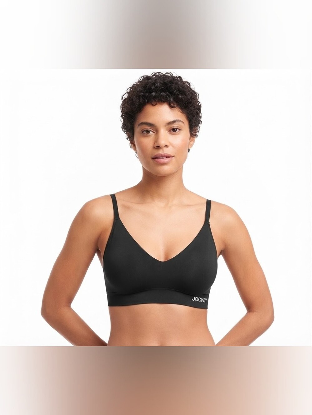 NWT Jockey Women’s Seamless Light Lift Wire-Free Bra - Black - Size Small